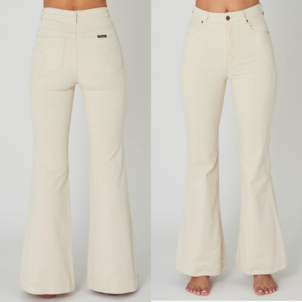 ROLLA’S Vanilla Corduroy Eastcoast Flare Size 28